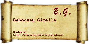 Babocsay Gizella névjegykártya